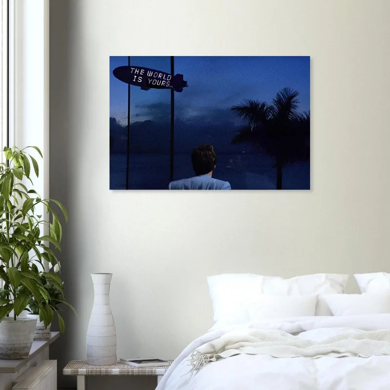 Motivation Poster Scarface Tony Montana The World Is Yours Movie Scene Office Art Canvas Painting Wall Print Picture Home Decor