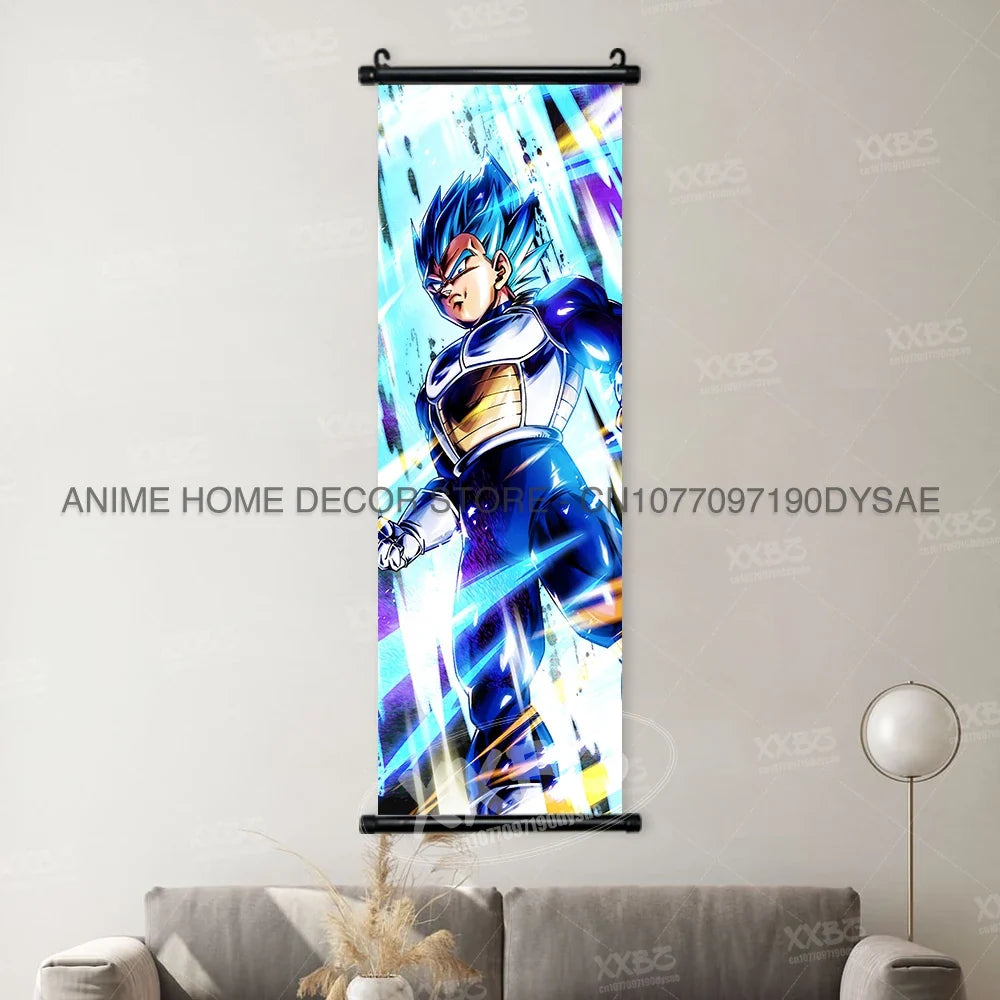 Dragon Ball Posters Anime Figures Wall Art Frieza Home Decor VegetaIII Scrolls Picture Goku Hanging Painting Son Gohan Wallpaper