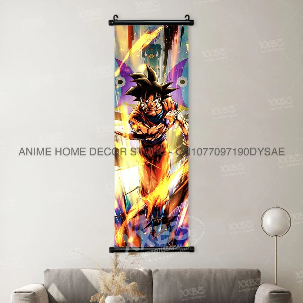 Dragon Ball Posters Anime Figures Wall Art Frieza Home Decor VegetaIII Scrolls Picture Goku Hanging Painting Son Gohan Wallpaper