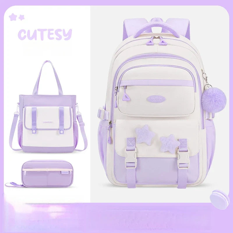Kawaii Pastel Cutesy Backpack Set