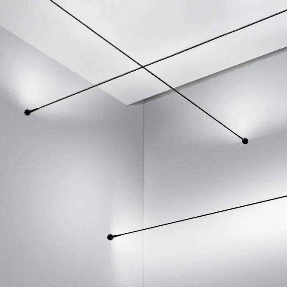 Modern Black White Linear Wall Lamp Skyline Wall Sconce Background LED Bar Strip 1/2/3/5/8/10M Living DIY Room Home Decor Lights