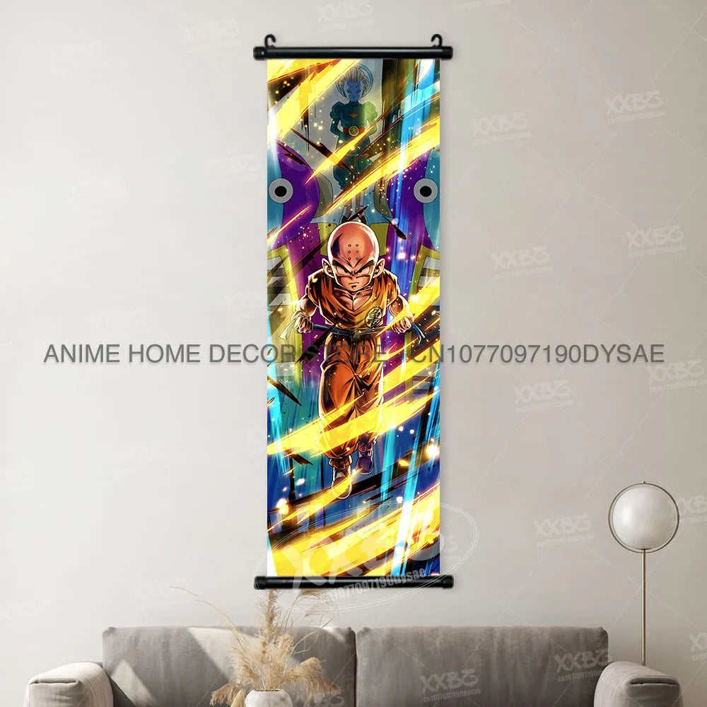 Dragon Ball Posters Anime Figures Wall Art Frieza Home Decor VegetaIII Scrolls Picture Goku Hanging Painting Son Gohan Wallpaper