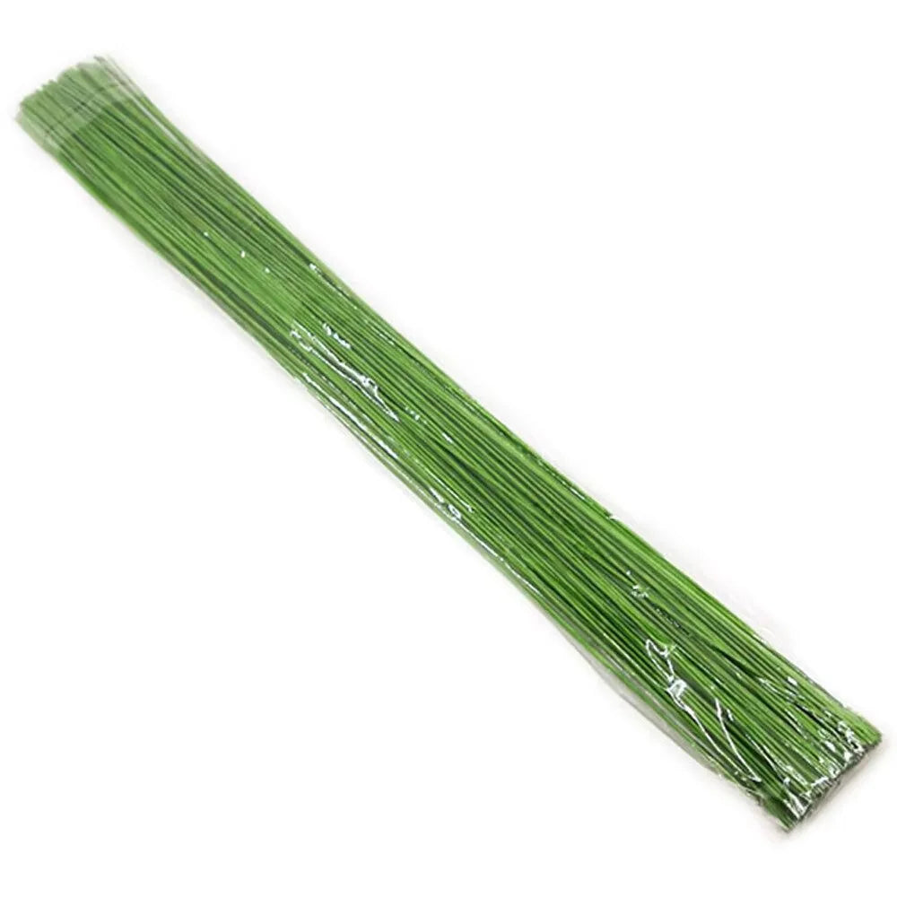 100Pcs 40cm Floral Wire Stems Paper Covered Iron Wire Artificial Branches Twigs DIY Crafts Flower Making Accessory Home Decor