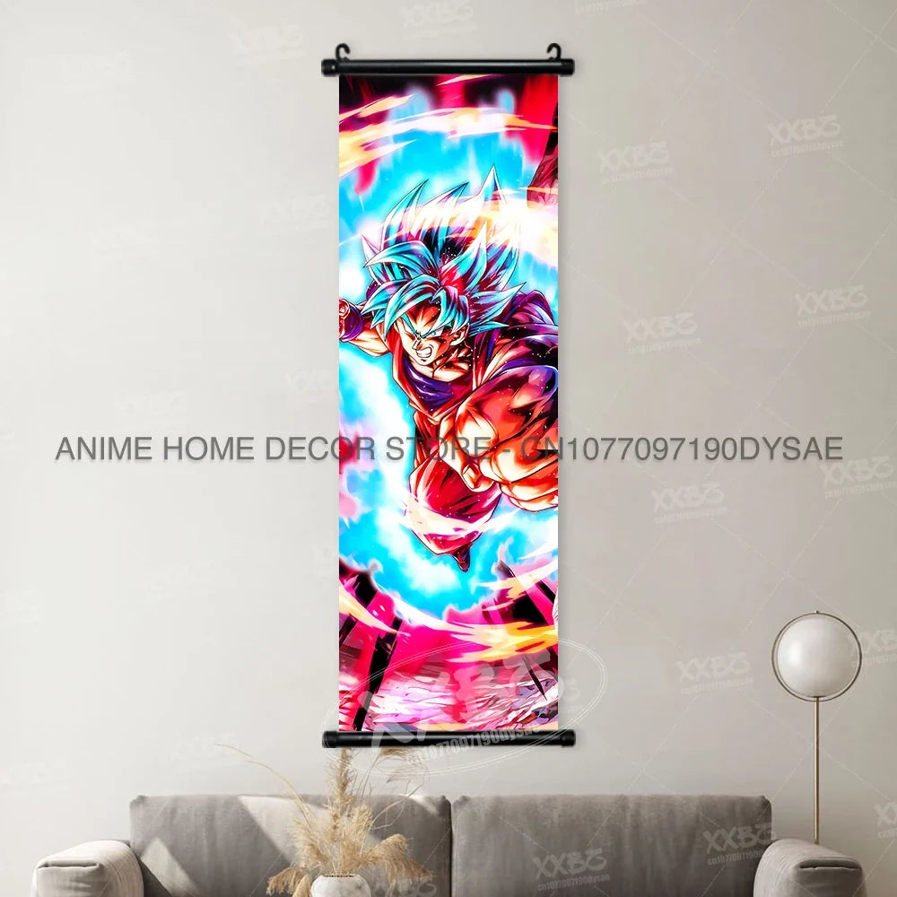 Dragon Ball Posters Anime Figures Wall Art Frieza Home Decor VegetaIII Scrolls Picture Goku Hanging Painting Son Gohan Wallpaper