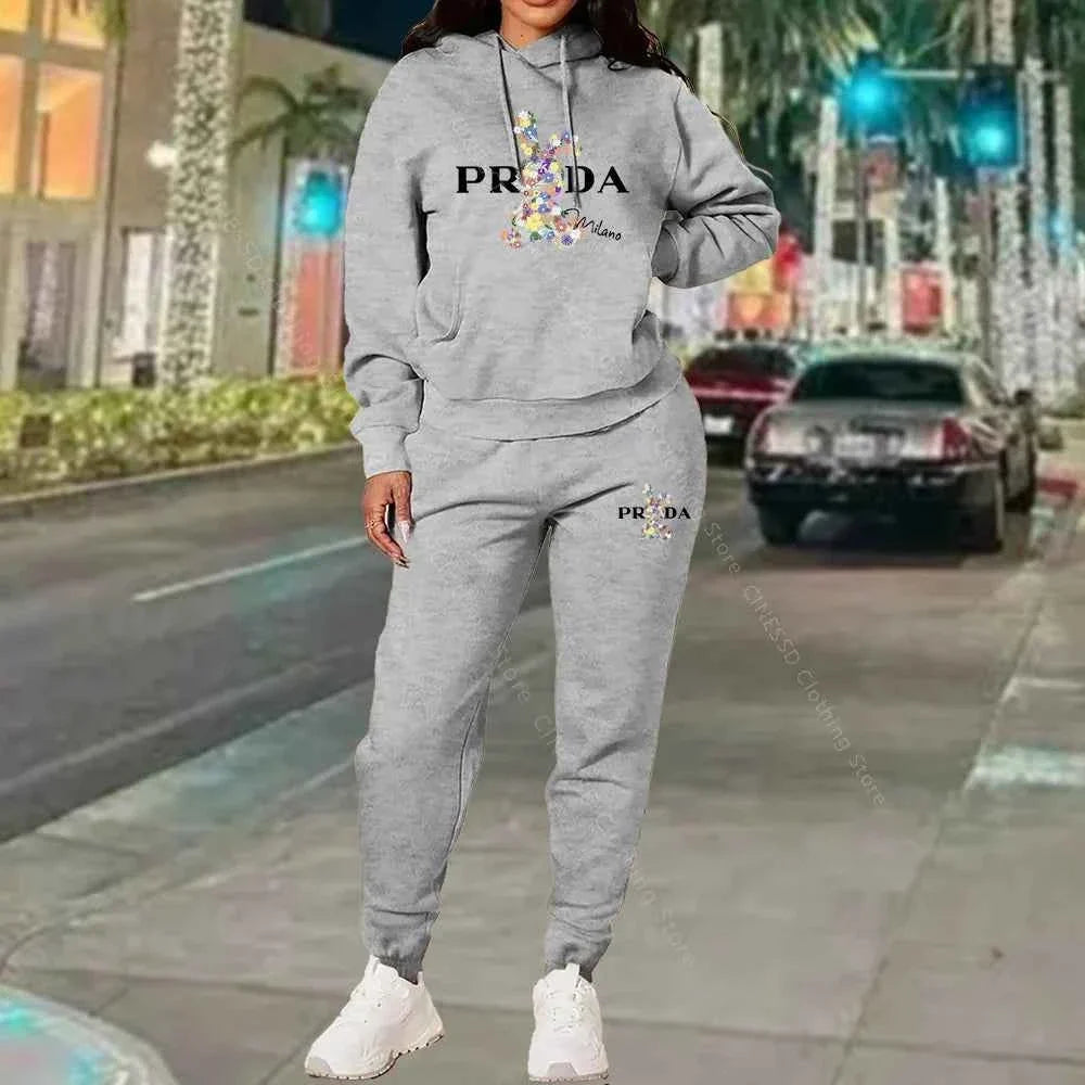 Women's Luxury Oversized Tracksuit 2-Piece Set
