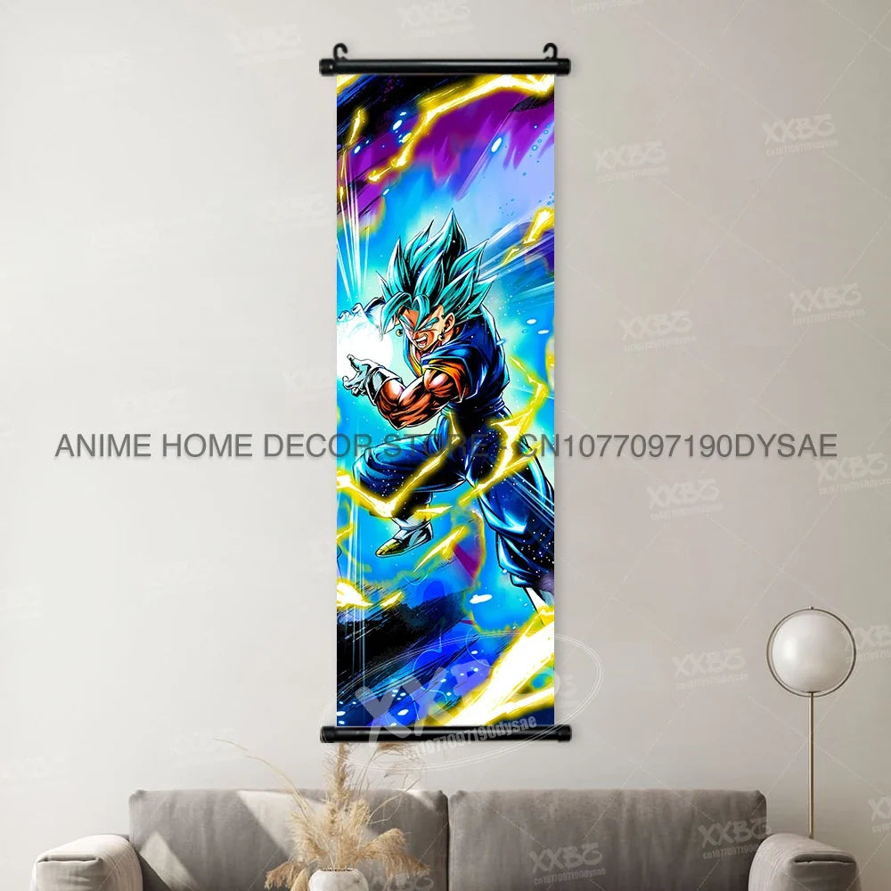 Dragon Ball Posters Anime Figures Wall Art Frieza Home Decor VegetaIII Scrolls Picture Goku Hanging Painting Son Gohan Wallpaper