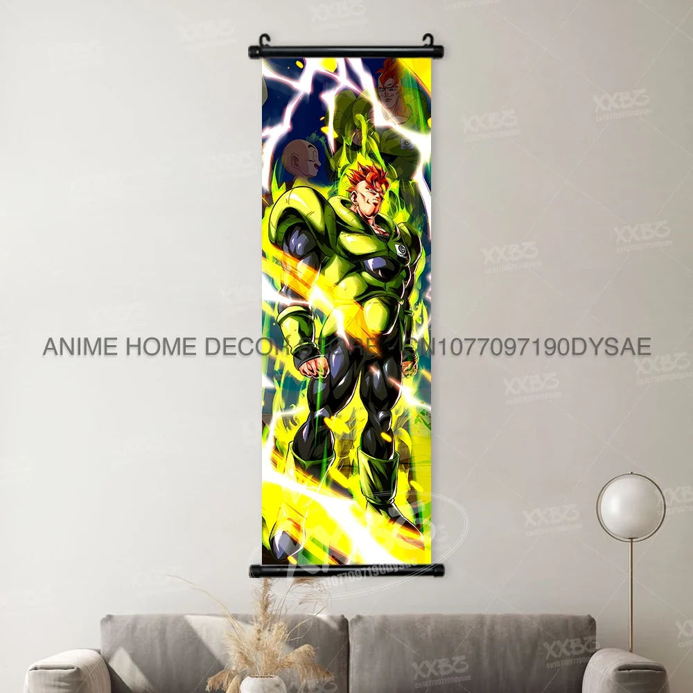 Dragon Ball Posters Anime Figures Wall Art Frieza Home Decor VegetaIII Scrolls Picture Goku Hanging Painting Son Gohan Wallpaper