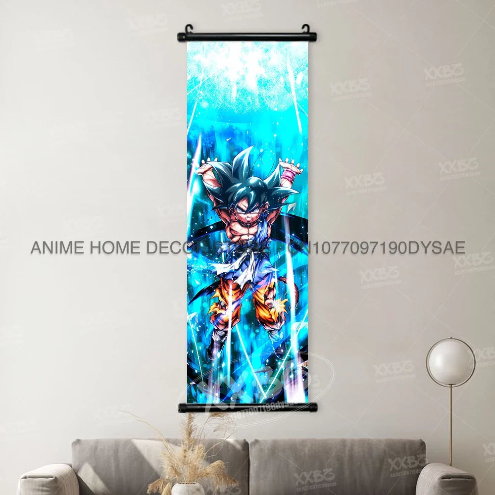 Dragon Ball Posters Anime Figures Wall Art Frieza Home Decor VegetaIII Scrolls Picture Goku Hanging Painting Son Gohan Wallpaper
