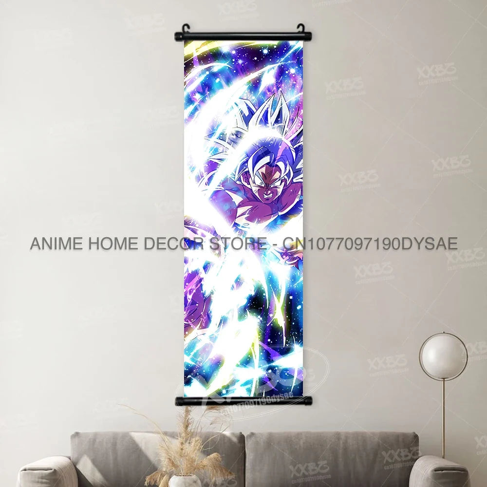 Dragon Ball Posters Anime Figures Wall Art Frieza Home Decor VegetaIII Scrolls Picture Goku Hanging Painting Son Gohan Wallpaper