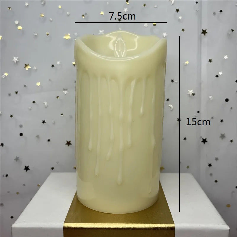 Flameless Flickering Led Candles Light Tealight Led Battery Power Candles Lamp Electronic Votive Led Lamp Halloween Home Decor