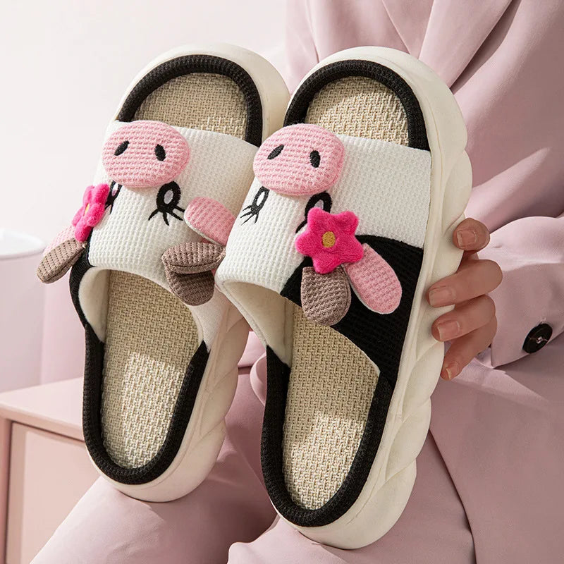 Cozy Cow Cuddles Comfortable Slippers