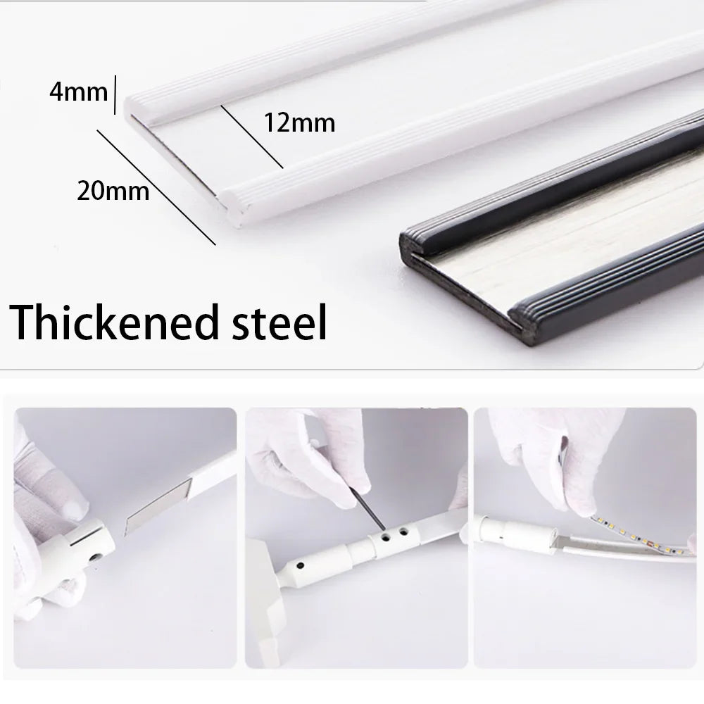 Modern Black White Linear Wall Lamp Skyline Wall Sconce Background LED Bar Strip 1/2/3/5/8/10M Living DIY Room Home Decor Lights