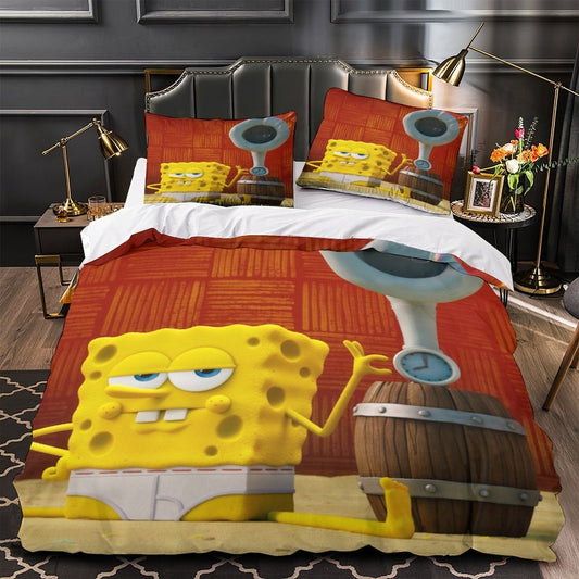 The SpongeBob Movie Search for SquarePants Duvet Cover Bedding Set Without Filler