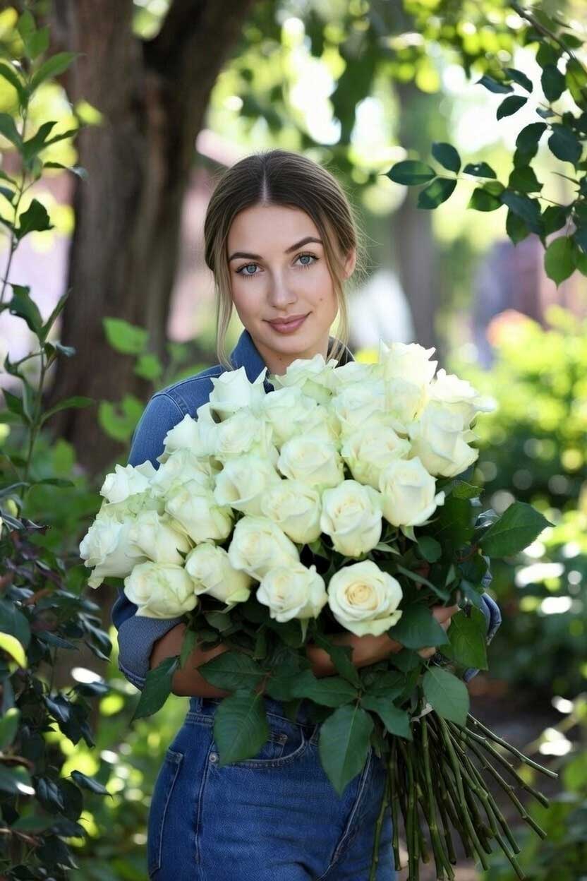 Top Cream Rose 1.5 Gallon Pot Fragrant Hybrid Tea Rose