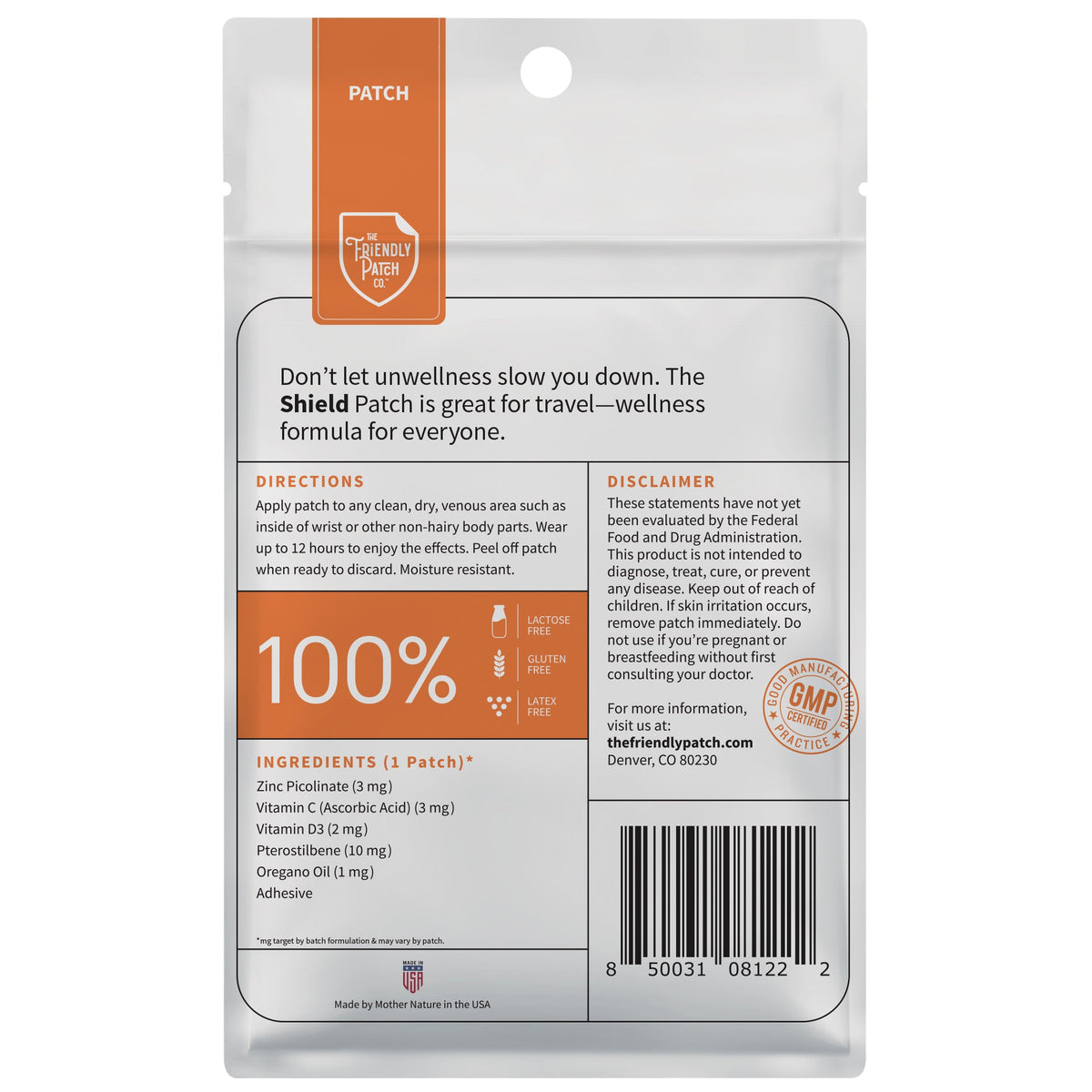 Shield Wellness: 12-Hour High-Potency Immunity Patches - 8 Pack