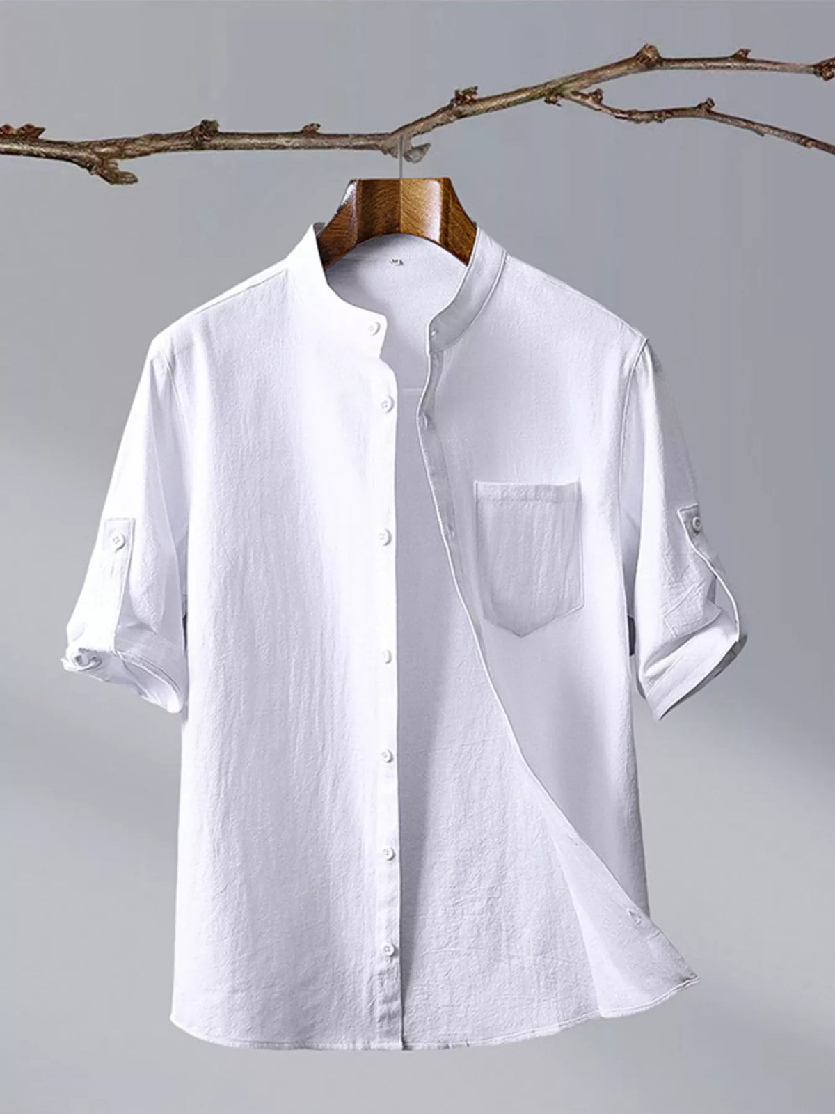 Men's Plus Size Button Up Short Sleeve Shirt