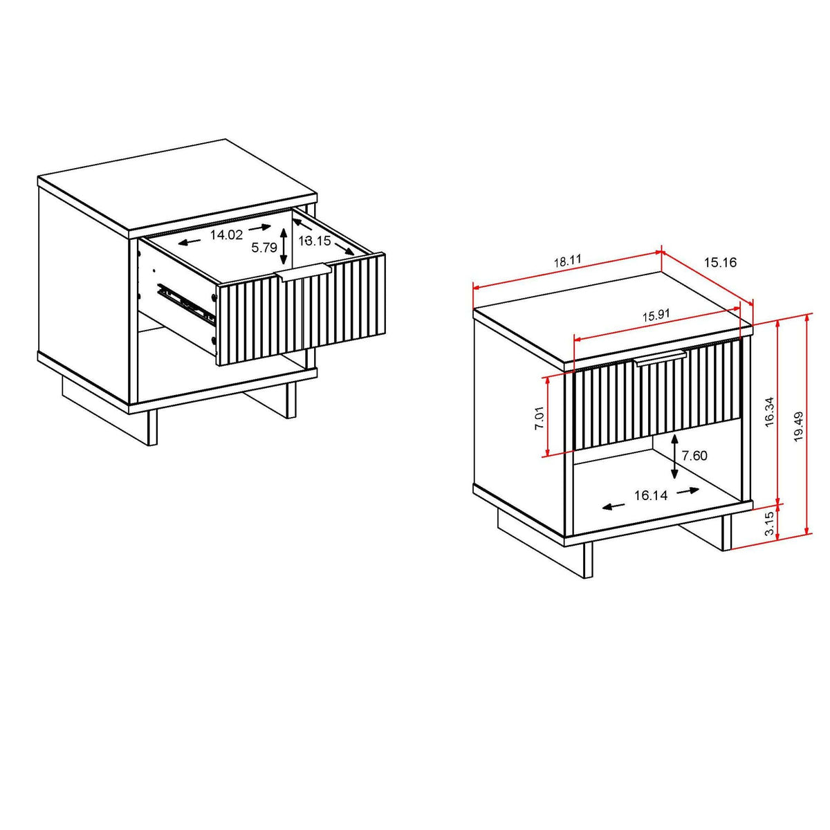 Granville 18" Nightstand