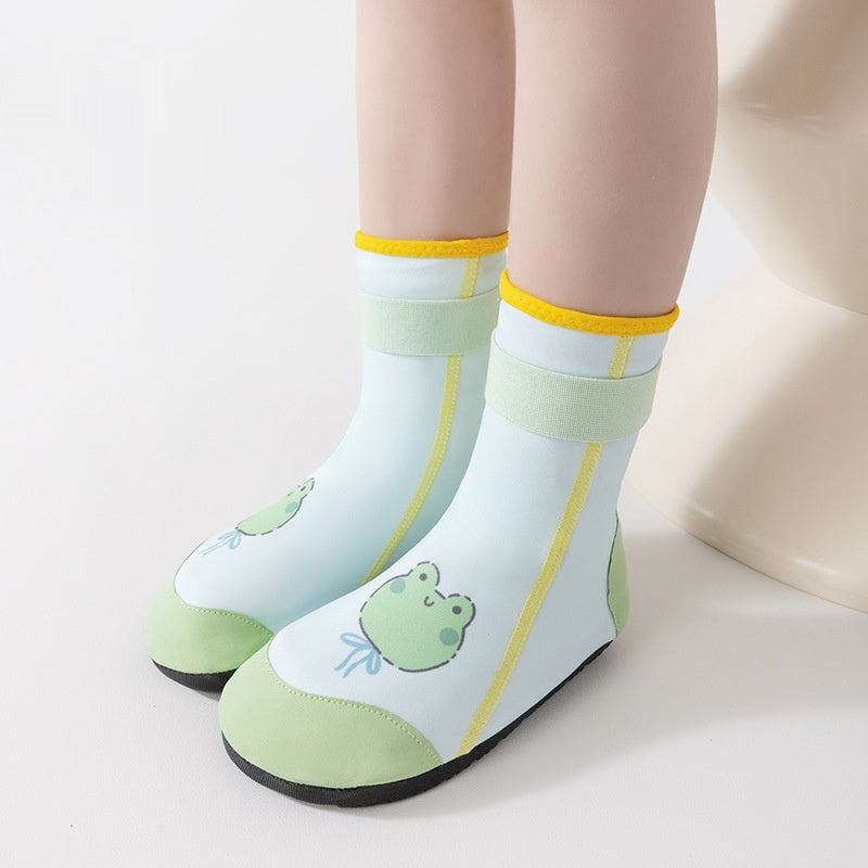 Childrens Cartoon-style High-top Beach Sock Shoes Quick-drying Non-slip Water Shoes For Boys And Girls