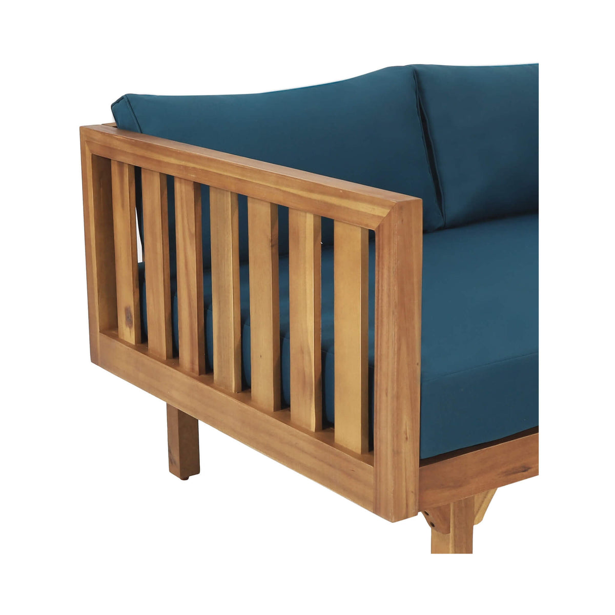 3-Seater Acacia Wood Daybed Sofa With Water-Resistant Cushions (SAK65773)