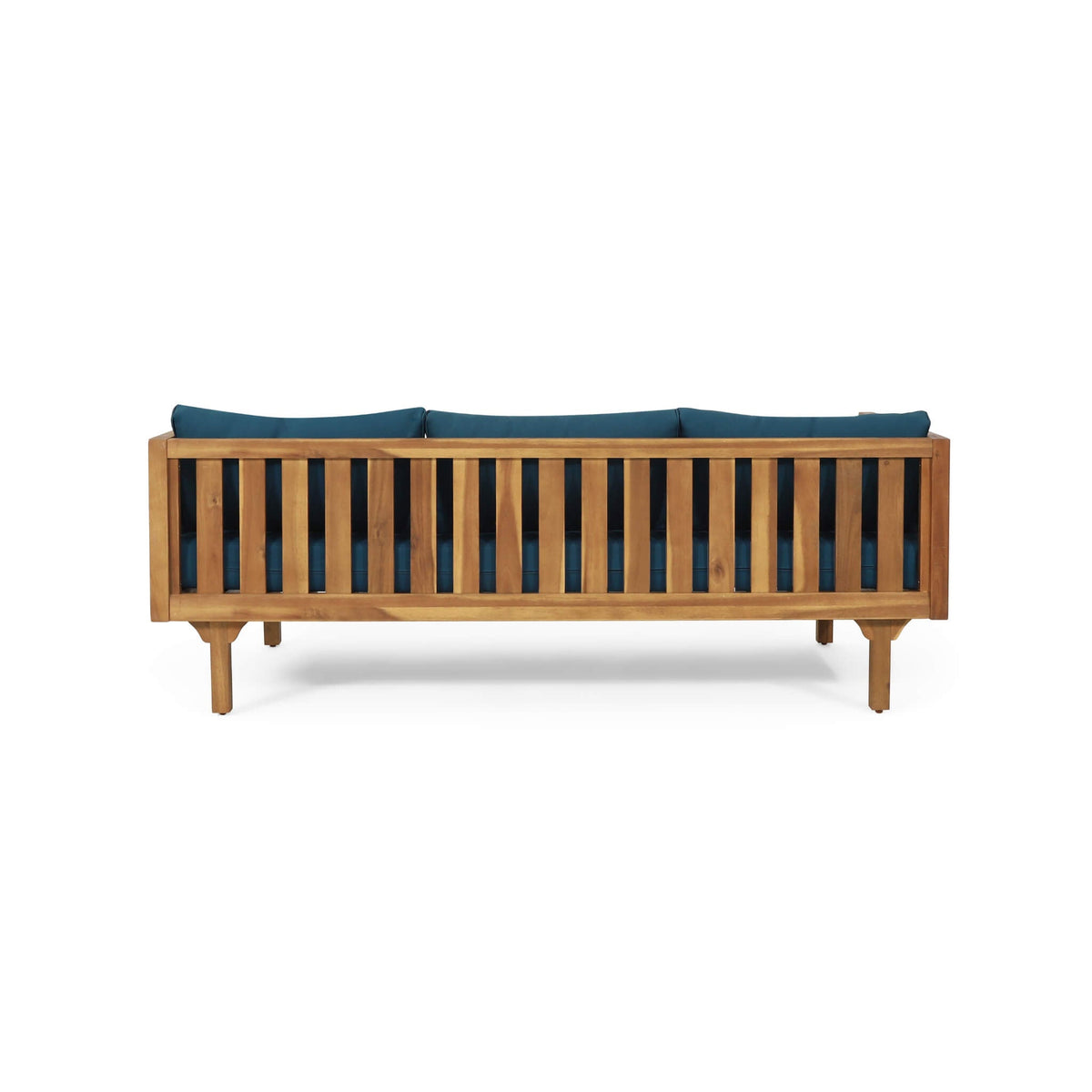 3-Seater Acacia Wood Daybed Sofa With Water-Resistant Cushions (SAK65773)