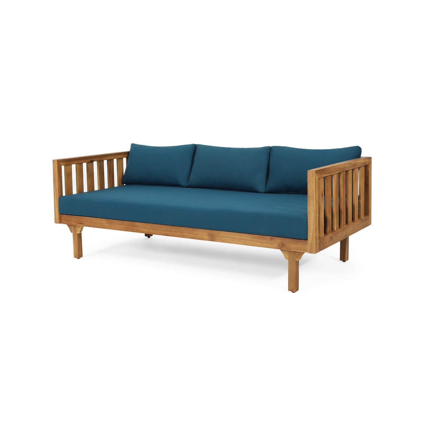 3-Seater Acacia Wood Daybed Sofa With Water-Resistant Cushions (SAK65773)