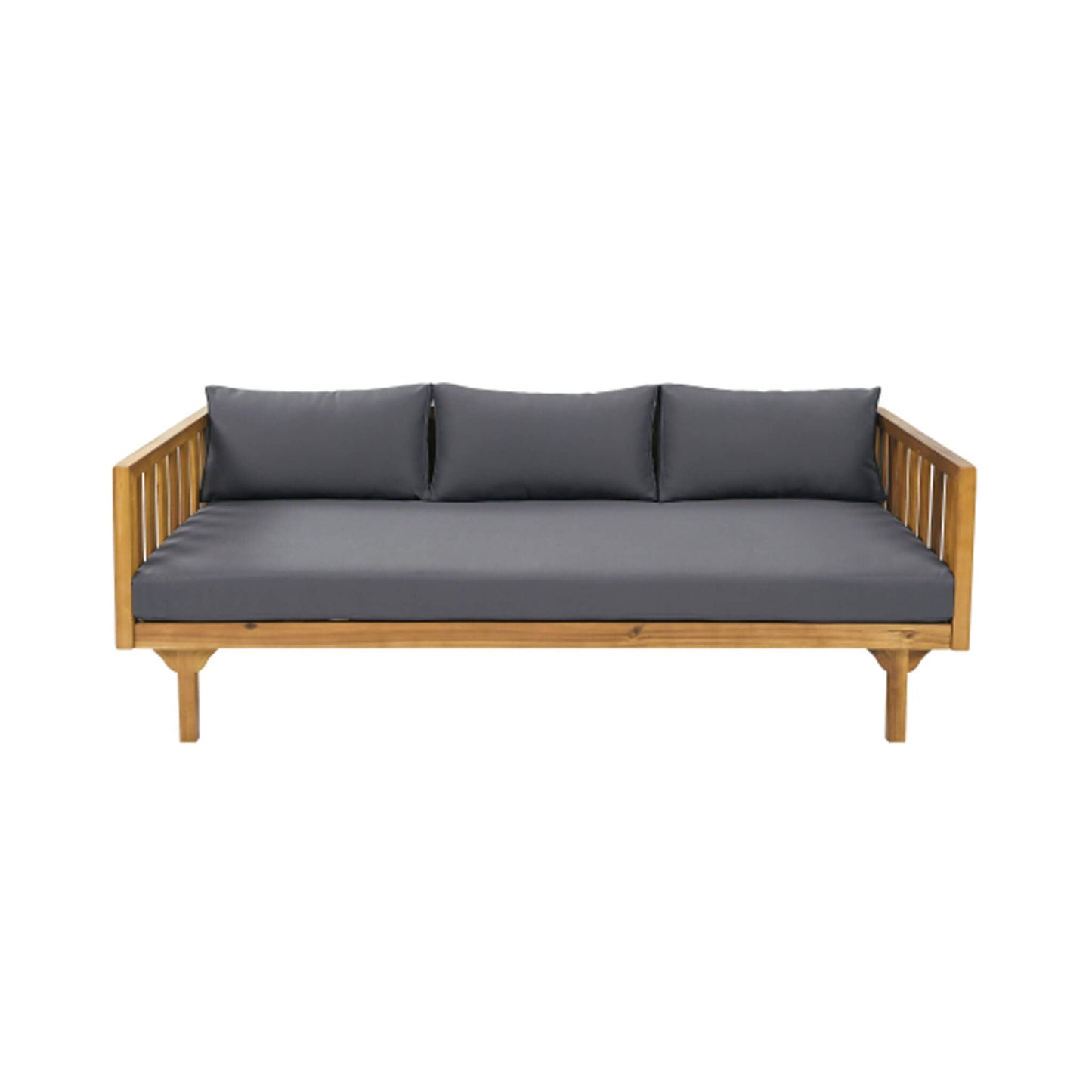 3-Seater Acacia Wood Daybed Sofa With Water-Resistant Cushions (SAK65773)