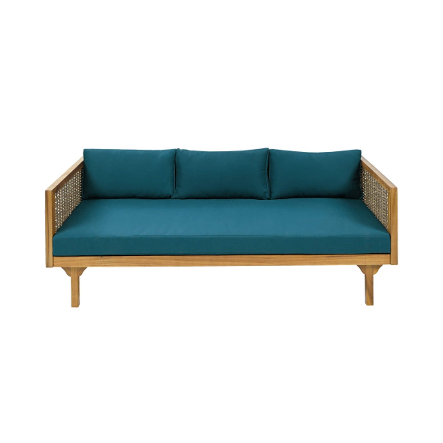 3-Seater Acacia Wood Daybed Sofa With Water-Resistant Cushions (SAK65773)
