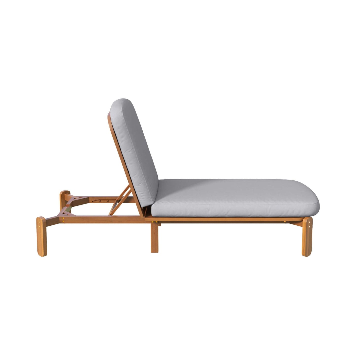 Adjustable Outdoor Chaise Lounge With Reclining Backrest (SAK04689)