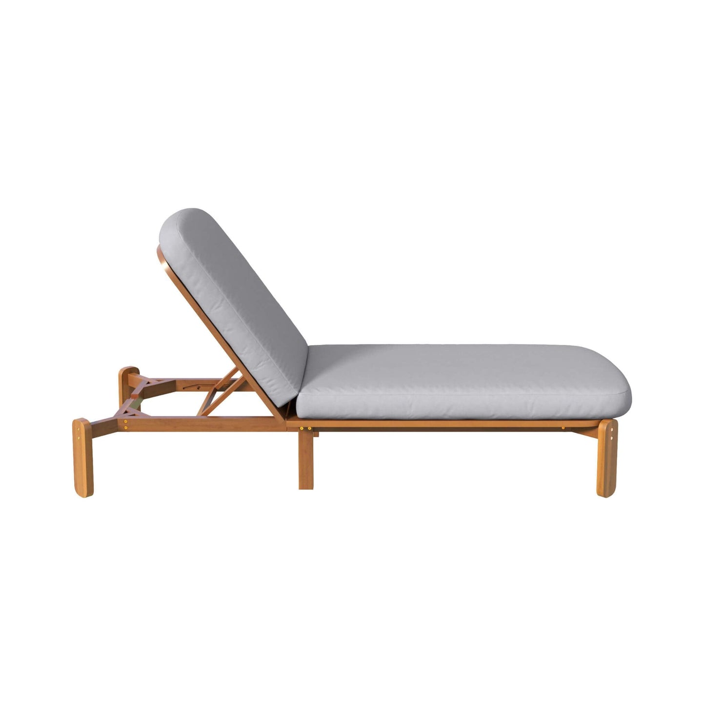 Adjustable Outdoor Chaise Lounge With Reclining Backrest (SAK04689)