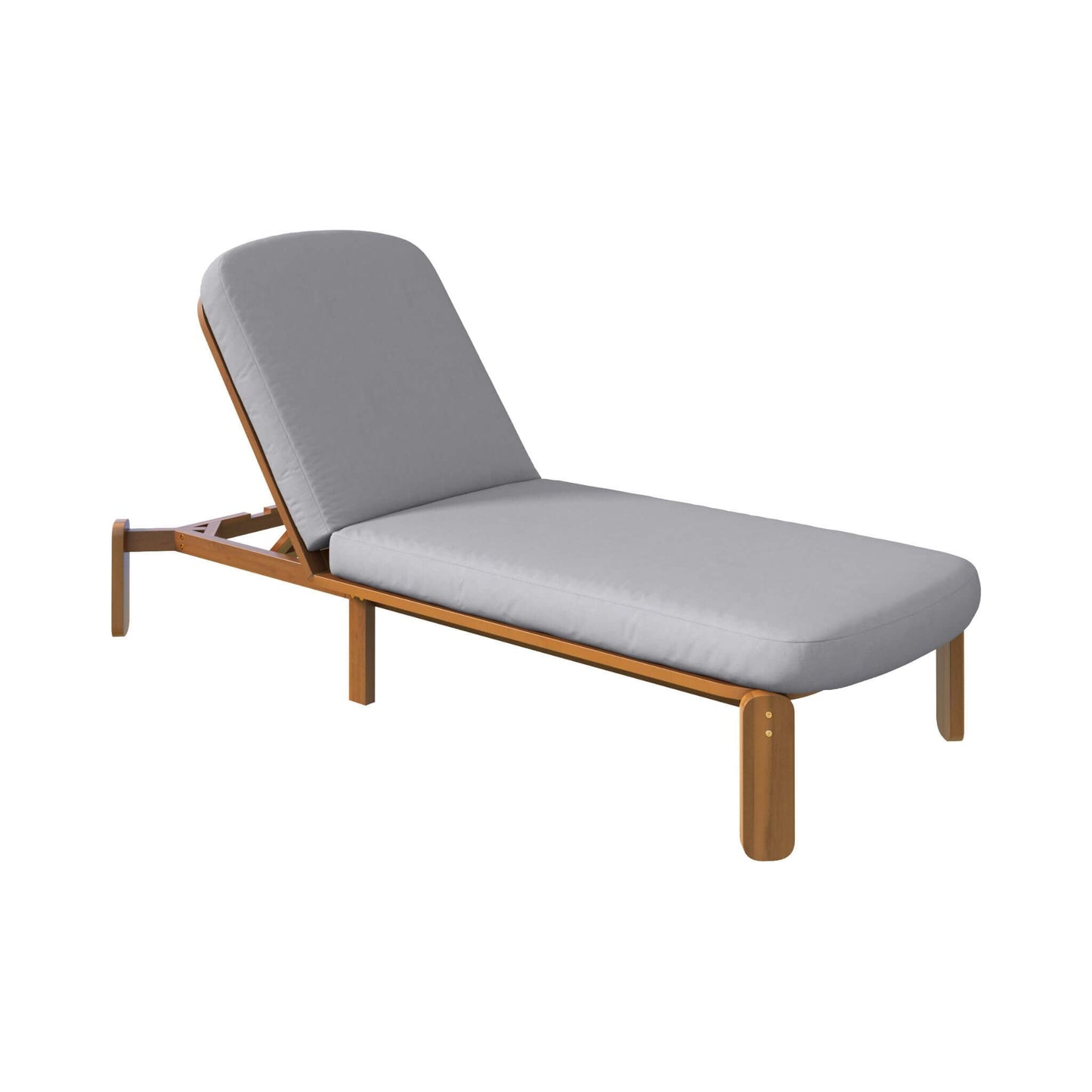 Adjustable Outdoor Chaise Lounge With Reclining Backrest (SAK04689)