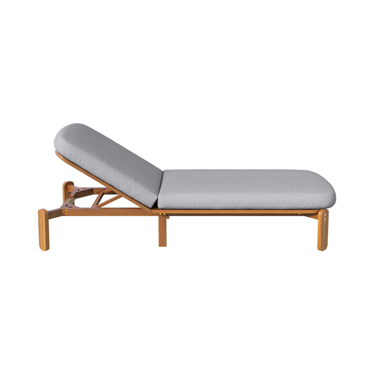 Adjustable Outdoor Chaise Lounge With Reclining Backrest (SAK04689)