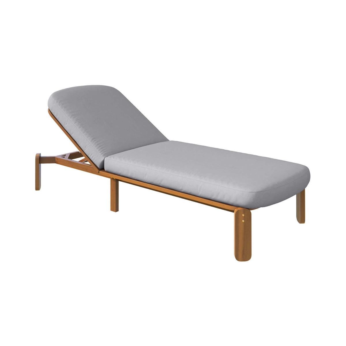 Adjustable Outdoor Chaise Lounge With Reclining Backrest (SAK04689)