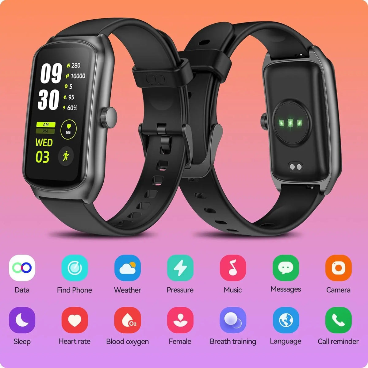 Anyloop Amoled Fitness Smartwatch with Heart Rate and Spo2 Monitoring