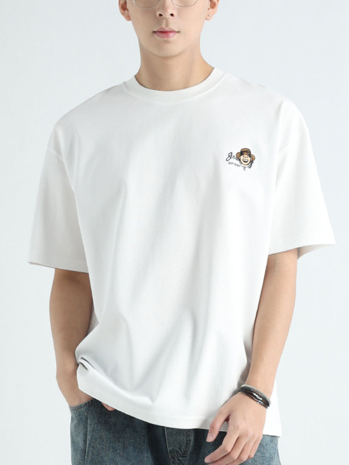 Men's Plus Size Round Neck Short Sleeve T-Shirt