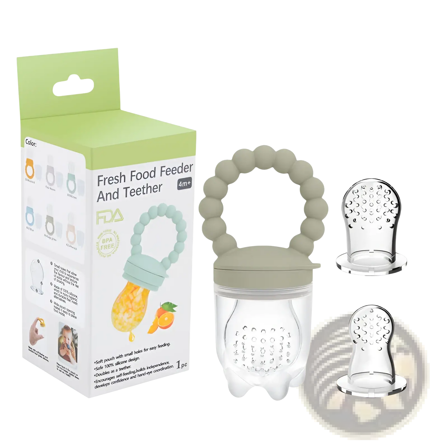 Baby Fruit Feeder Silicone Teether Pacifier Set