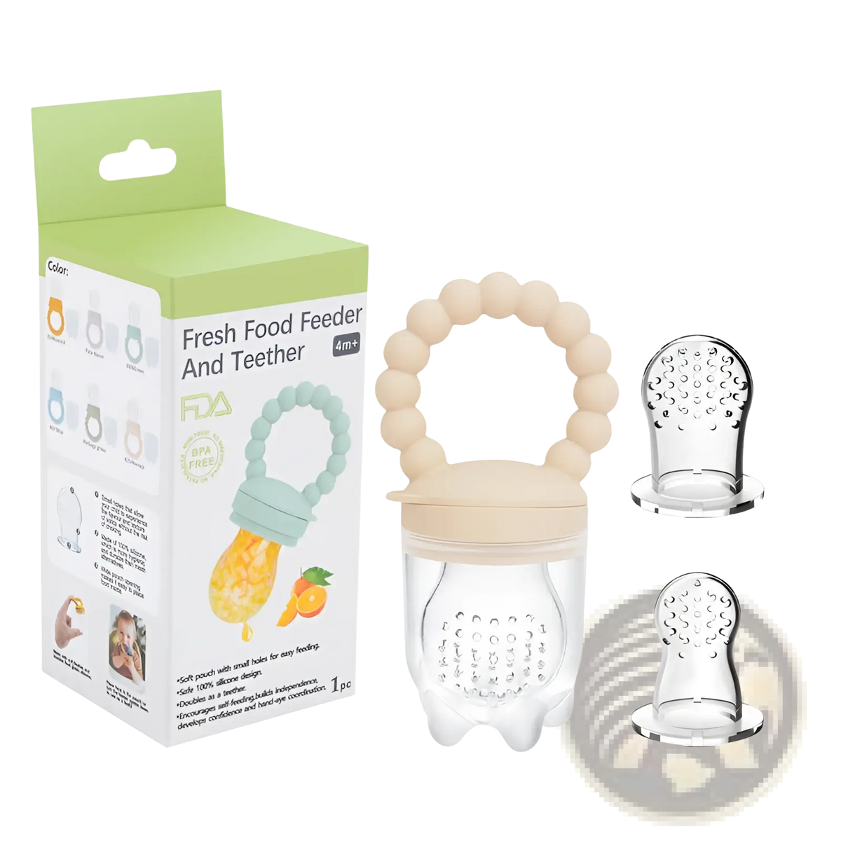 Baby Fruit Feeder Silicone Teether Pacifier Set
