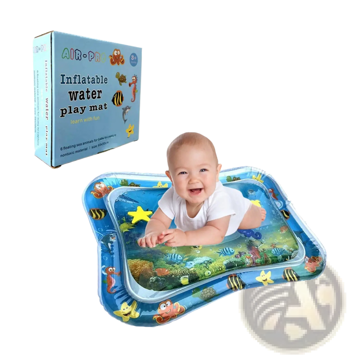 Baby Inflatable Water Mat Ocean Theme Activity Pad