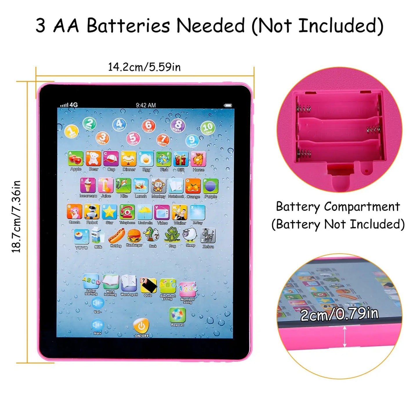 Baby Learning Tablet Educational Toy for Toddlers