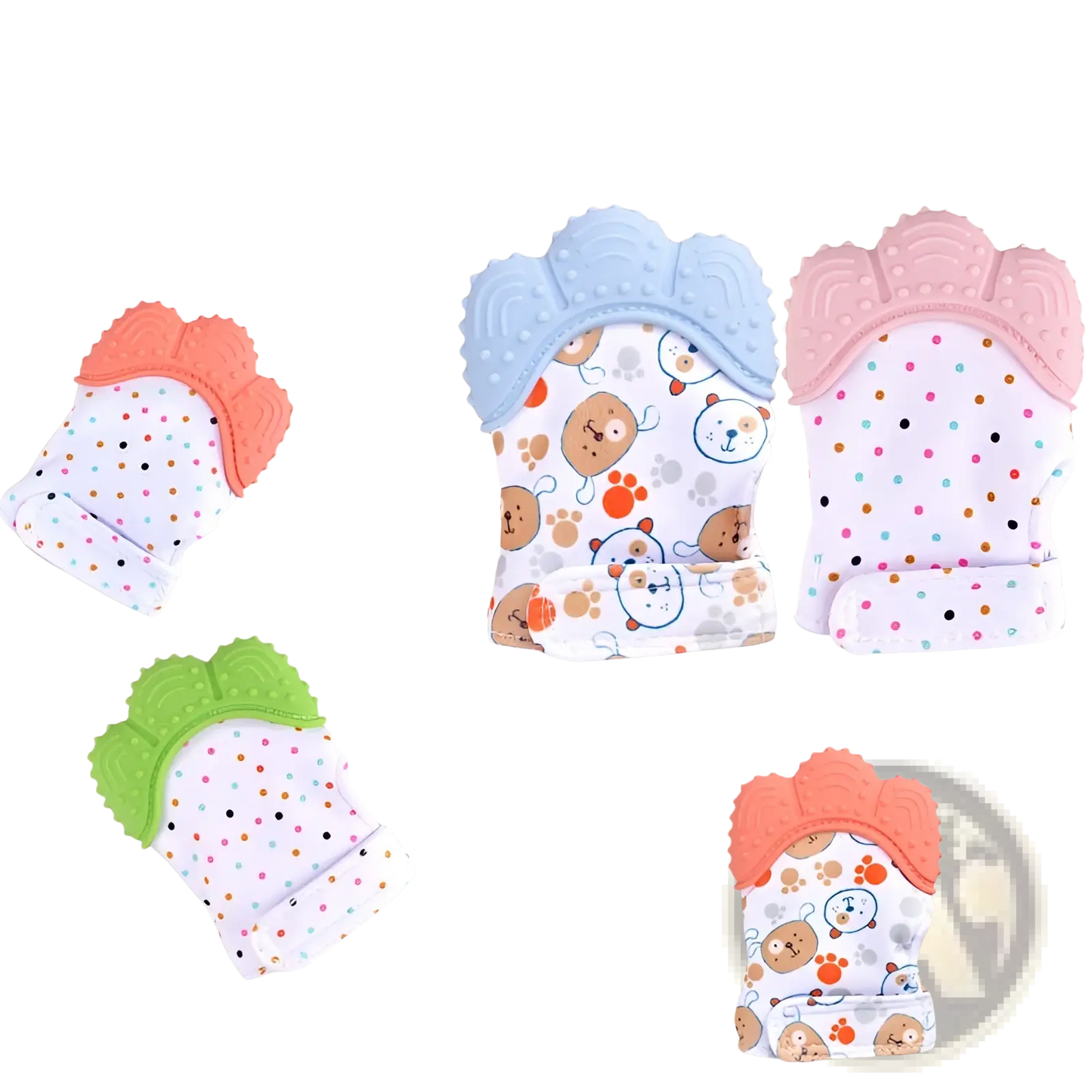 Baby Teether Silicone Mitten and Molar Toy for Infants