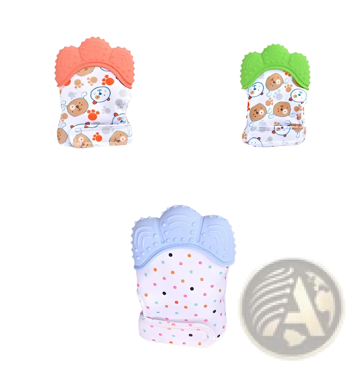 Baby Teether Silicone Mitten and Molar Toy for Infants