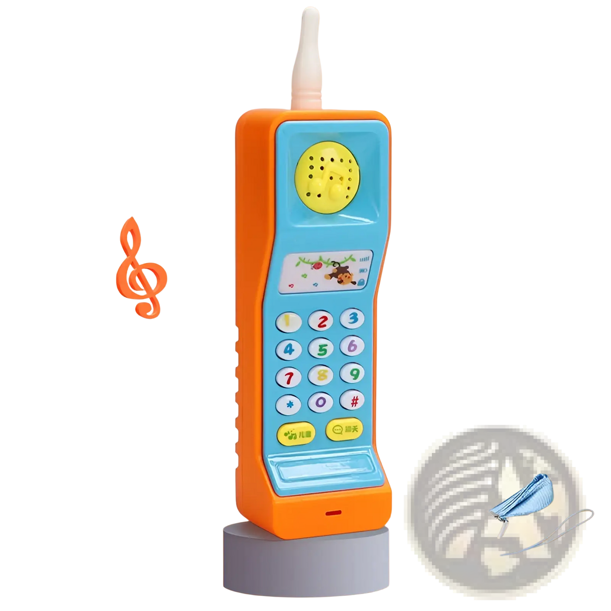 Baby Toy Phone Carrot Shape Educational Music Toy
