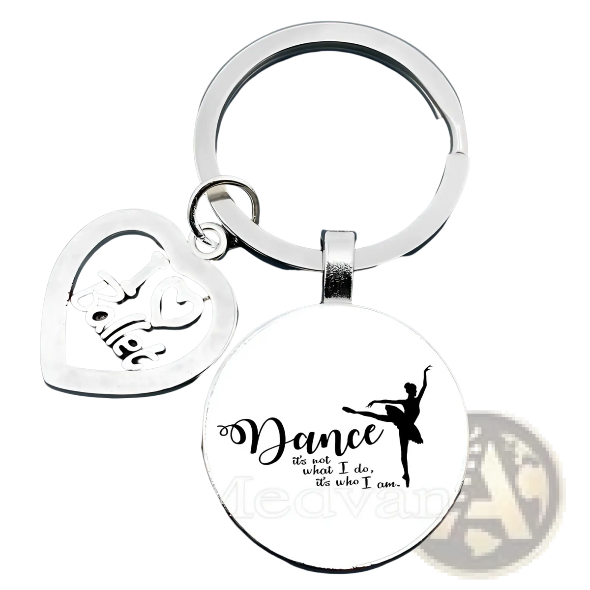 Ballet Keychain Glass Dome Dancer Gift
