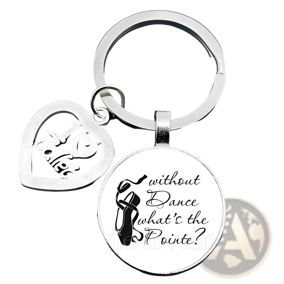 Ballet Keychain Glass Dome Dancer Gift