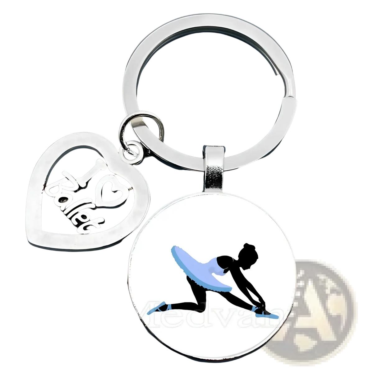 Ballet Keychain Glass Dome Dancer Gift