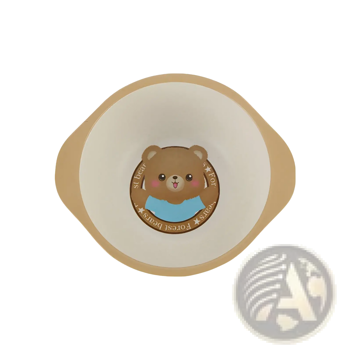 Bamboo Fiber Baby Bowls Cartoon Animal Feeding Dishes