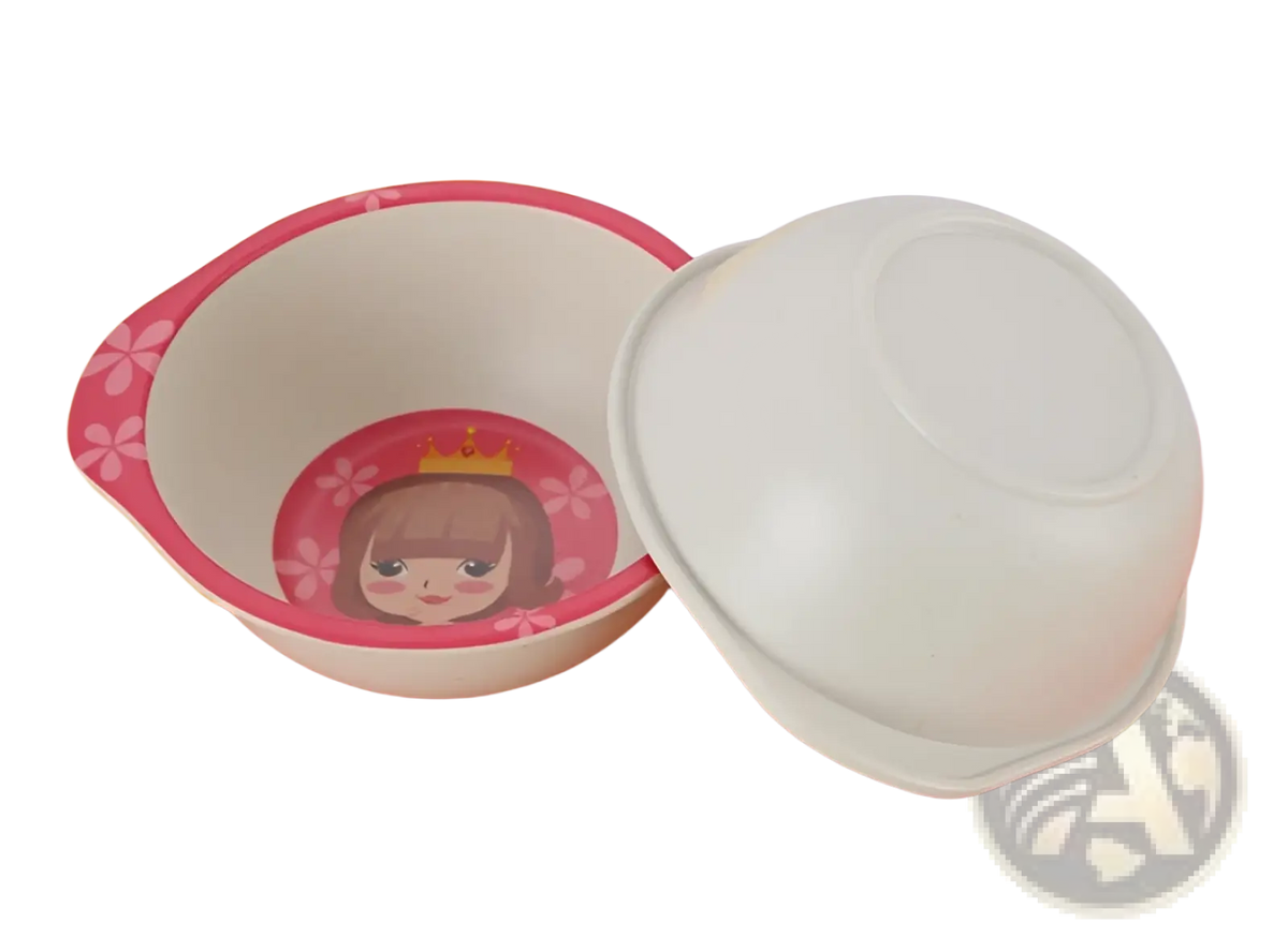 Bamboo Fiber Baby Bowls Cartoon Animal Feeding Dishes