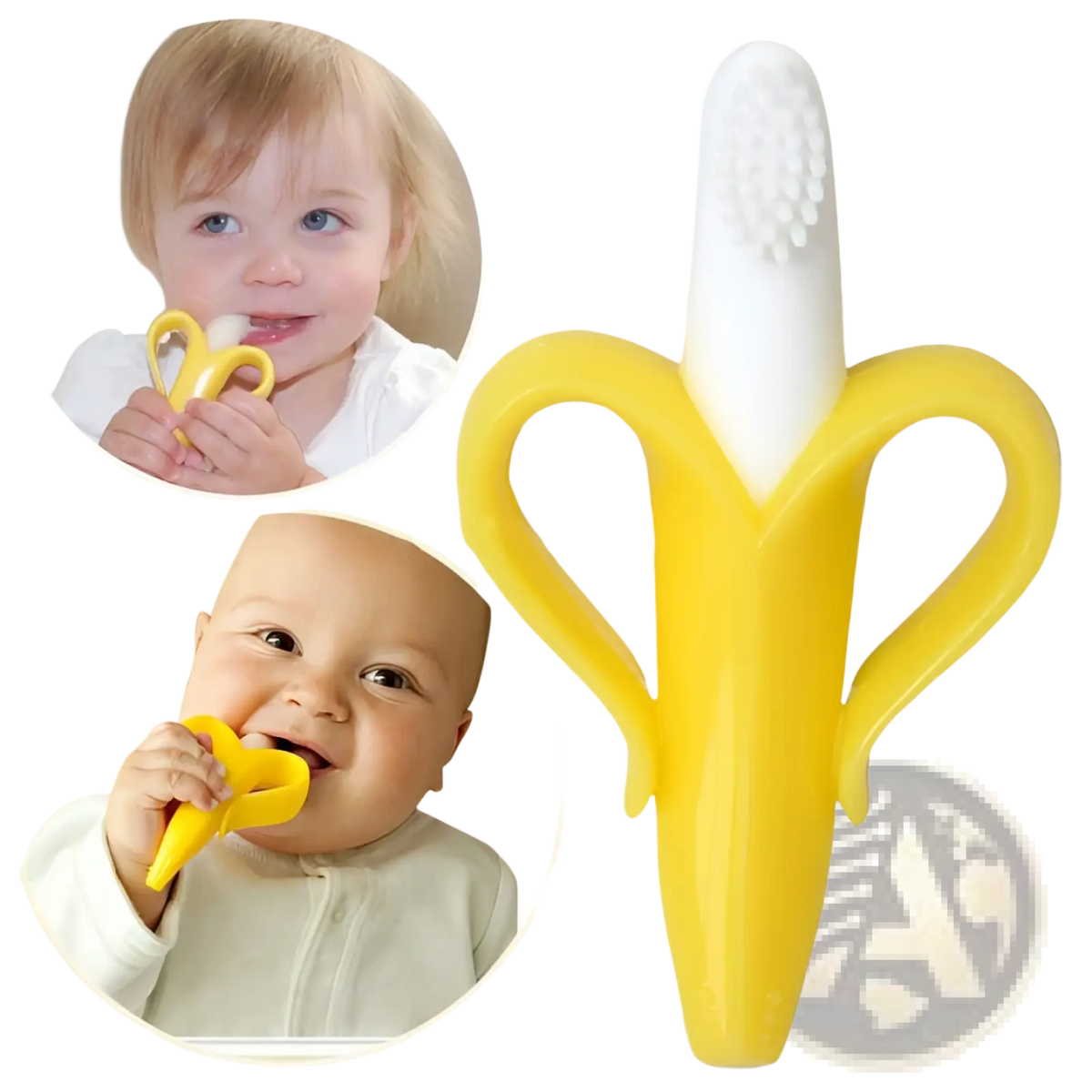 Banana Teether Silicone Baby Toothbrush Toy