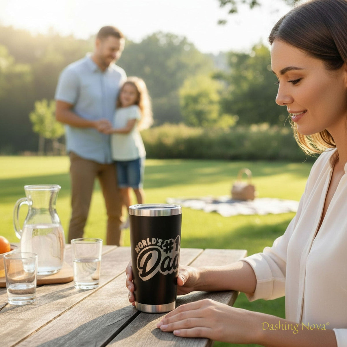 Personalized Best Dad Ever Nutrition Facts Tumbler 20oz Stainless Steel Coffee Cup