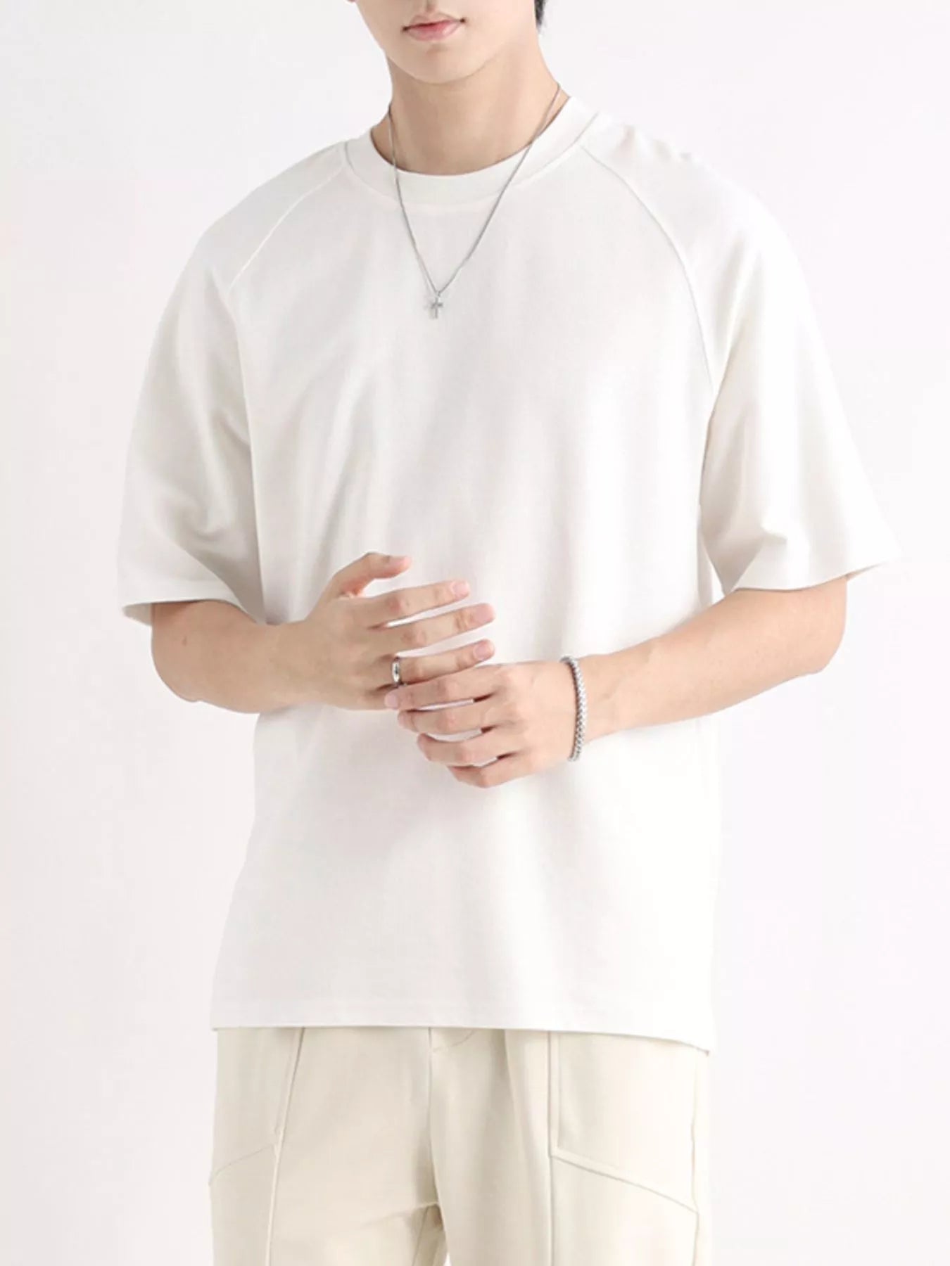 Men's Plus Size Relaxed Fit Solid Color T-Shirt