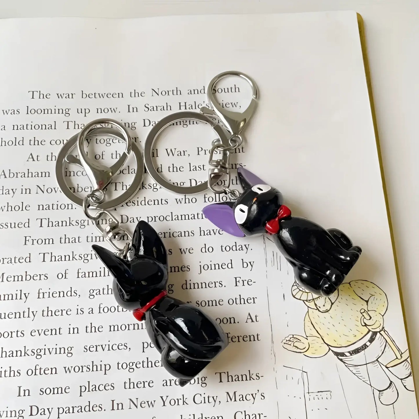 Black Cat Keychain Cute Pvc Bag Charm